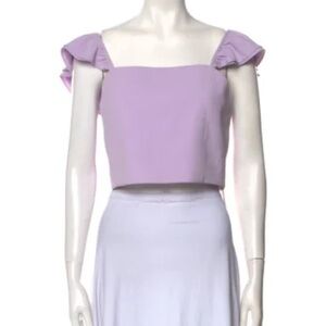 Alice + Olivia Lilac Crop Top